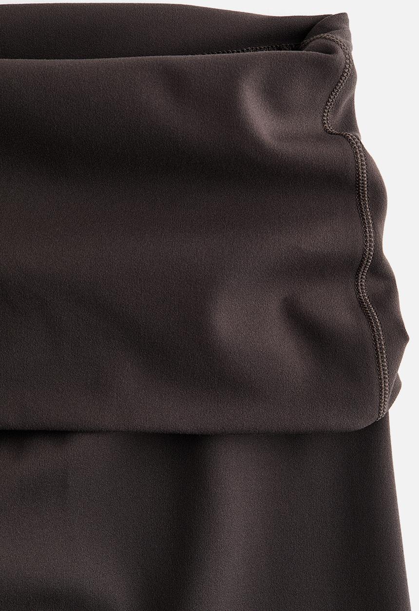 H&M - Fold-over flared sports leggings with lycra® - coffee bean brown