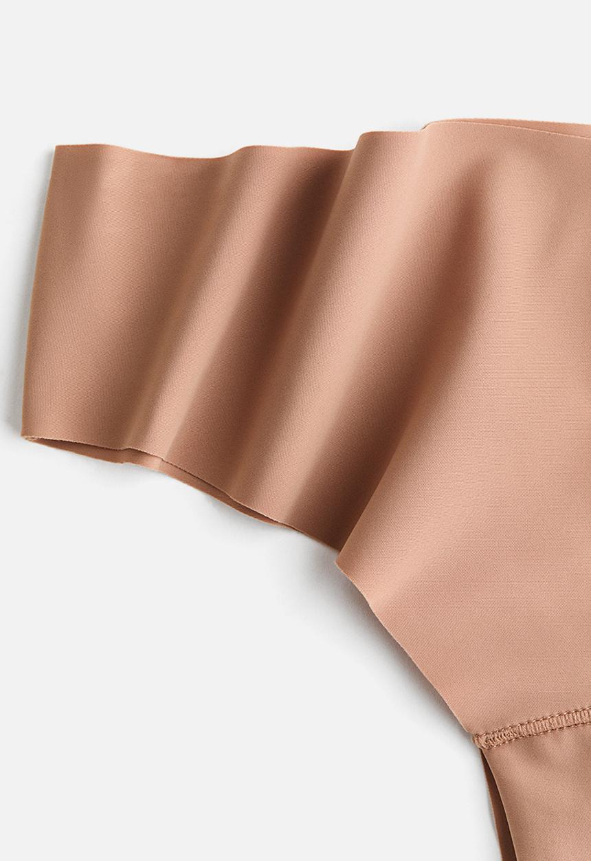 H&M - 3-pack invisible brazilian briefs - dark beige