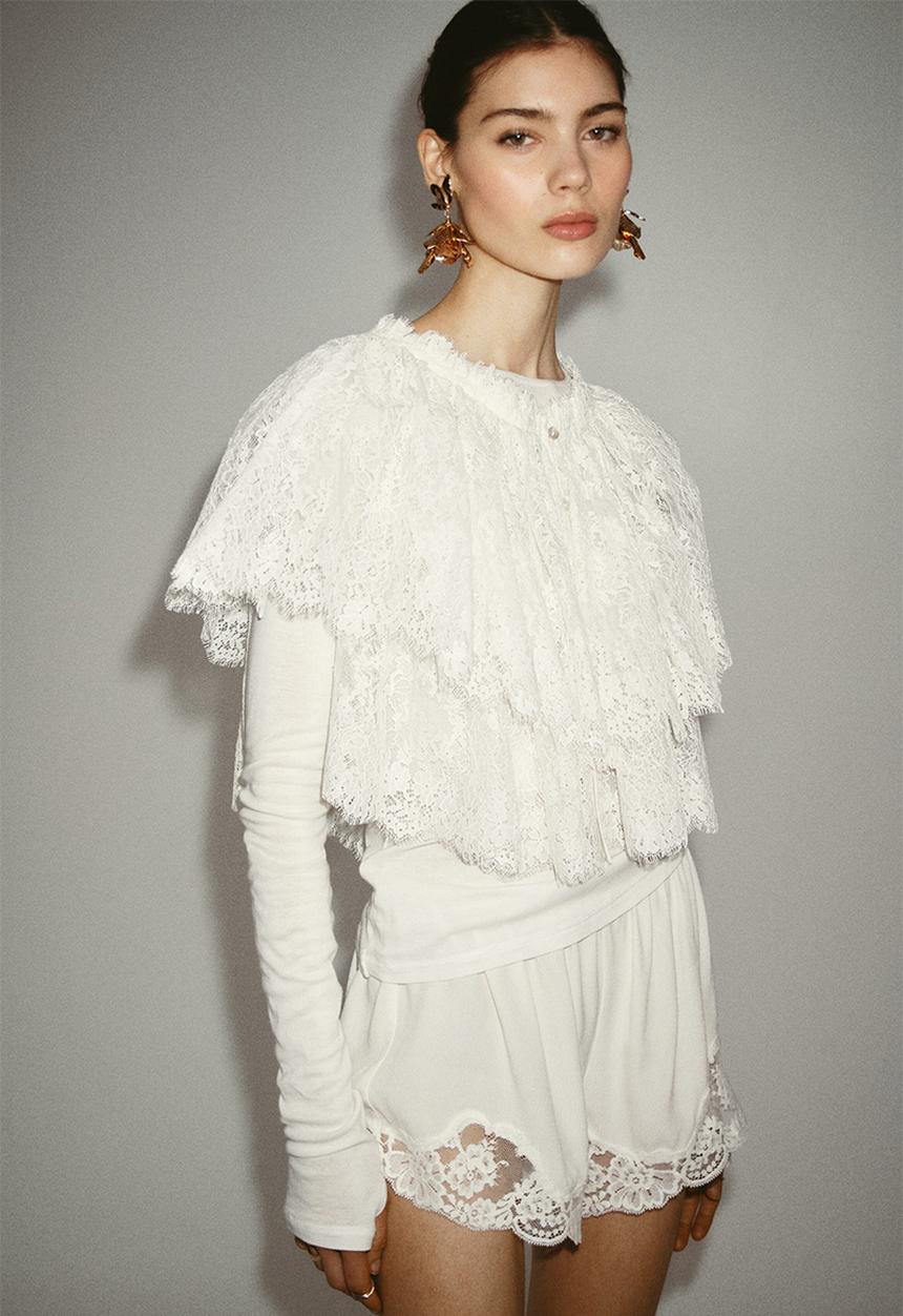 H&M - Lace top - white