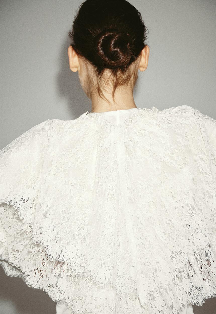 H&M - Lace top - white