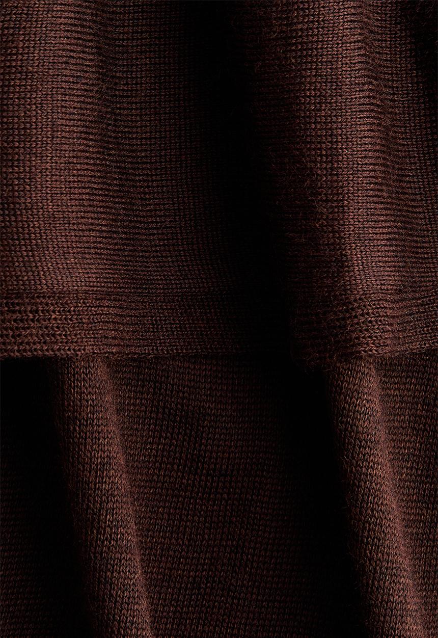 H&M - Fine-knit cape top - dark brown