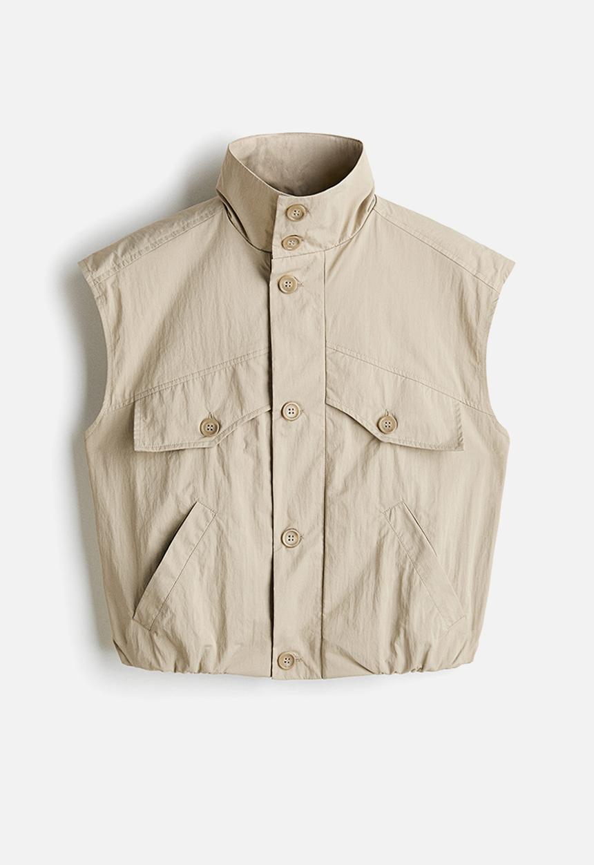 H&M - Sleeveless utility shirt - beige