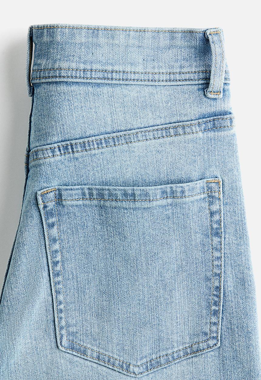 H&M - Wide high waist ankle jeans - light denim blue
