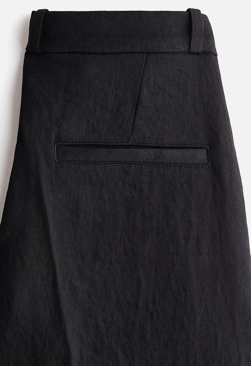 H&M - Wide tailored trousers - black