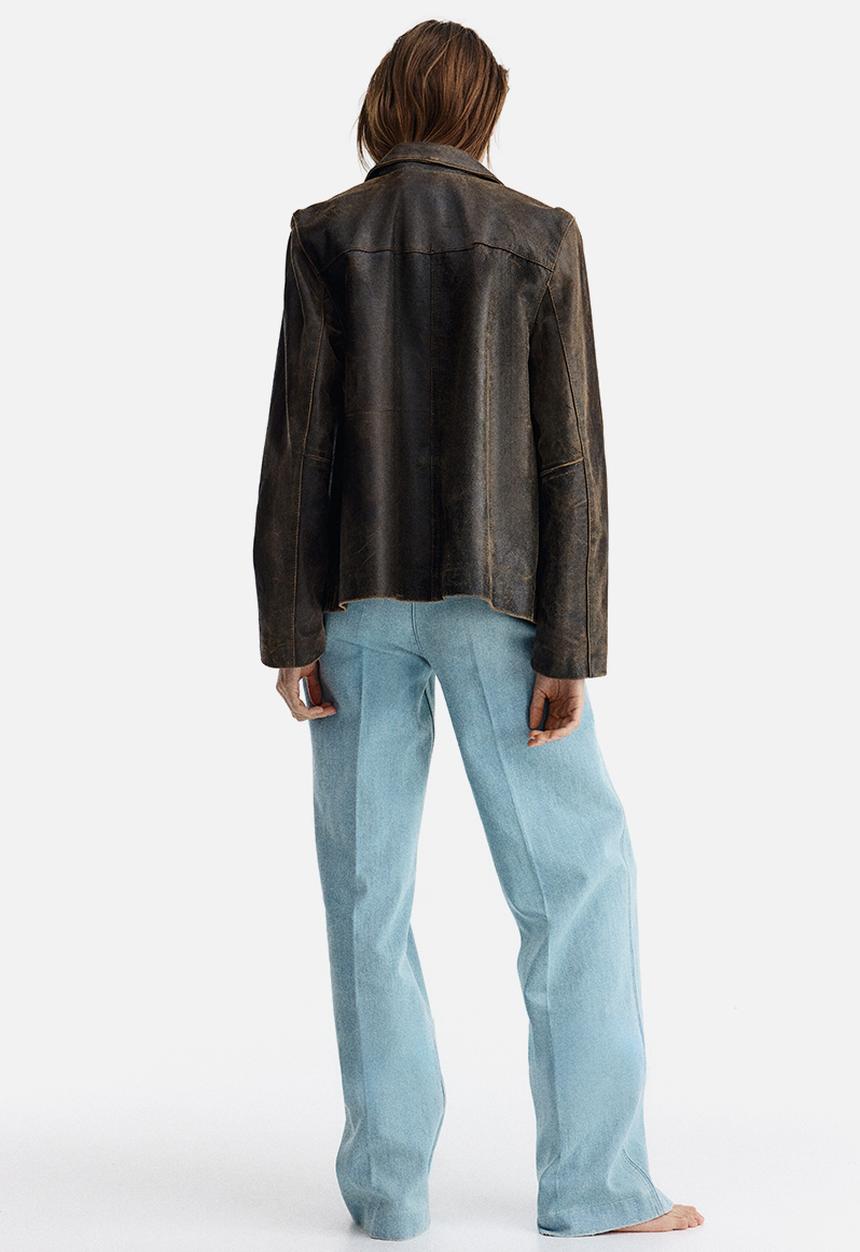 H&M - Straight high jeans - light denim blue