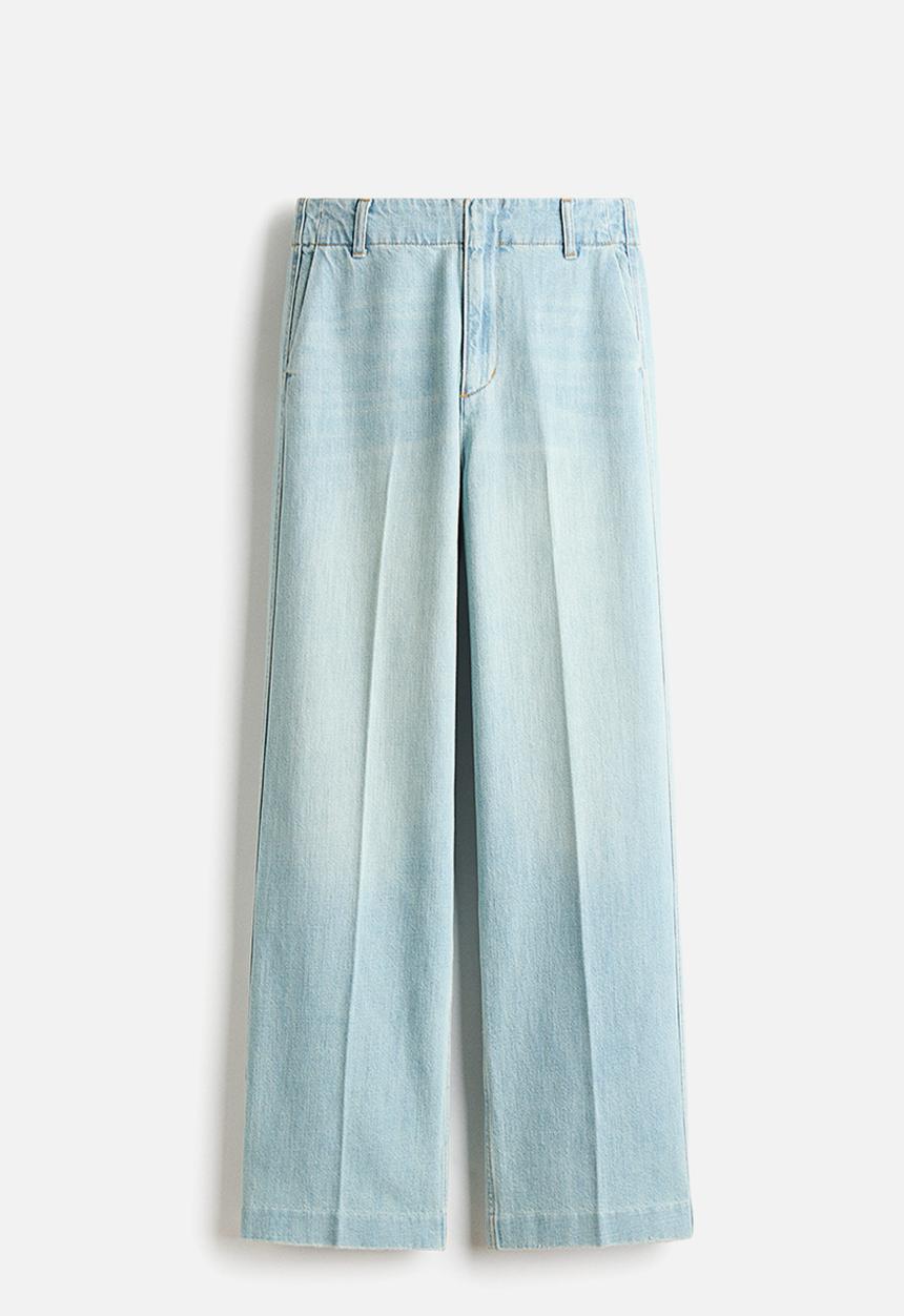 H&M - Straight high jeans - light denim blue