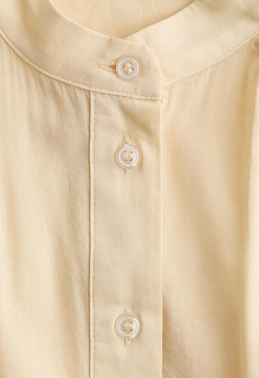H&M - Cotton-blend blouse - pale yellow