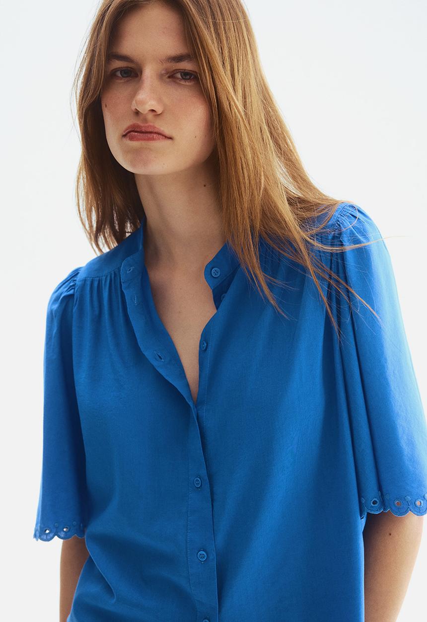 H&M - Cotton-blend blouse - blue