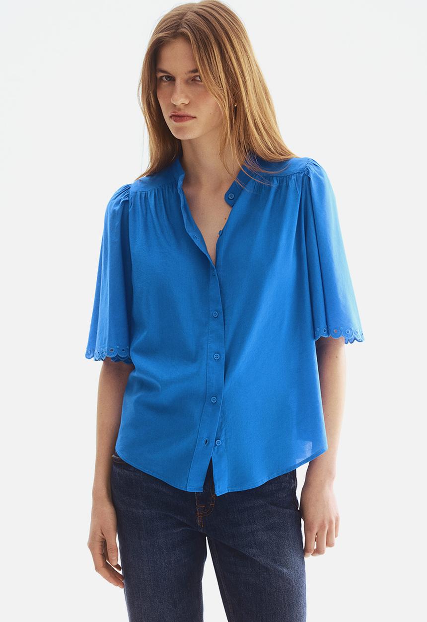 H&M - Cotton-blend blouse - blue