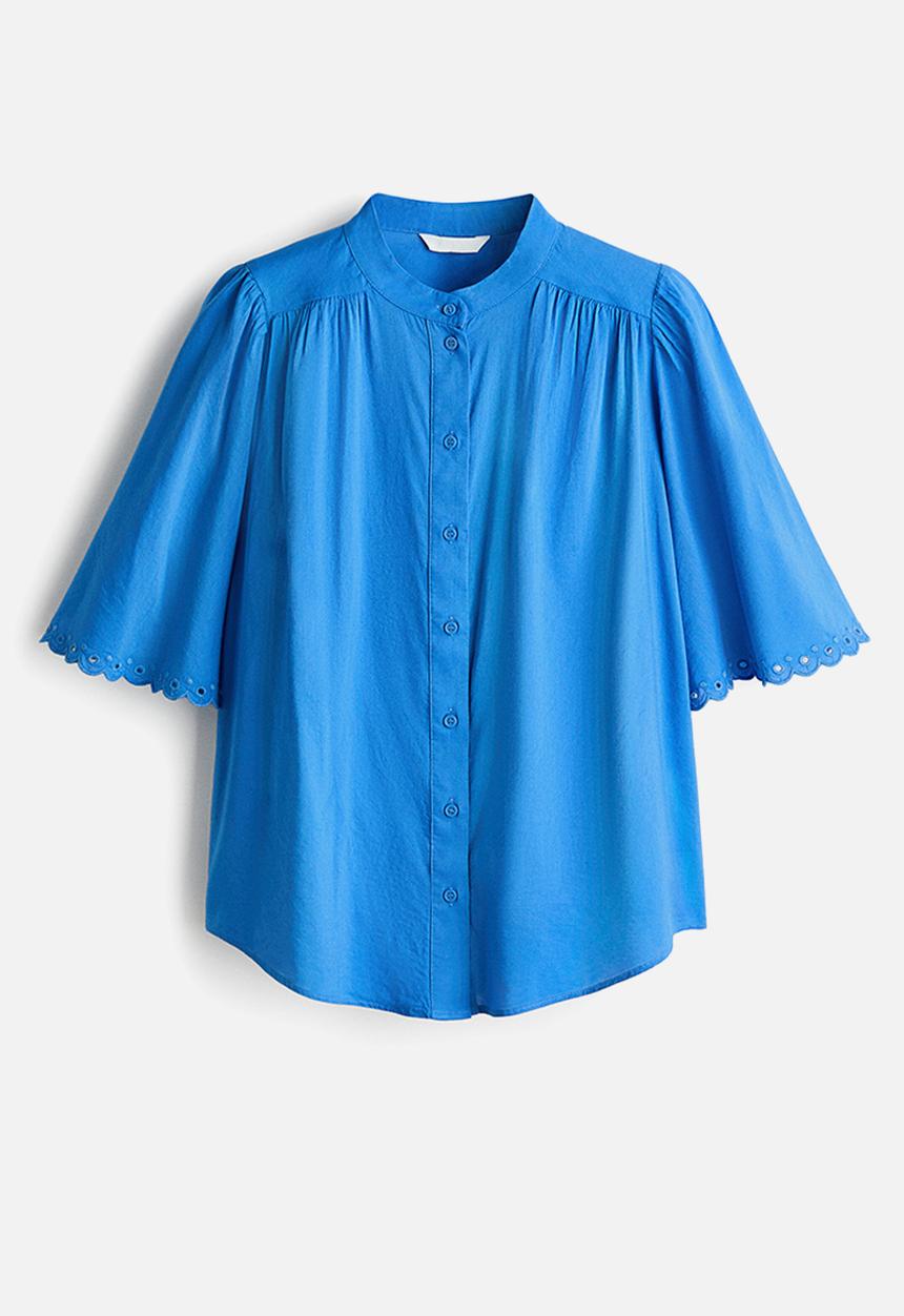 H&M - Cotton-blend blouse - blue