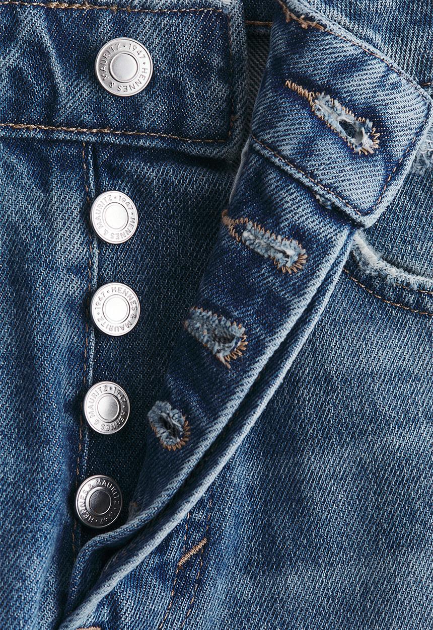 H&M - Straight high waist ankle jeans - denim blue