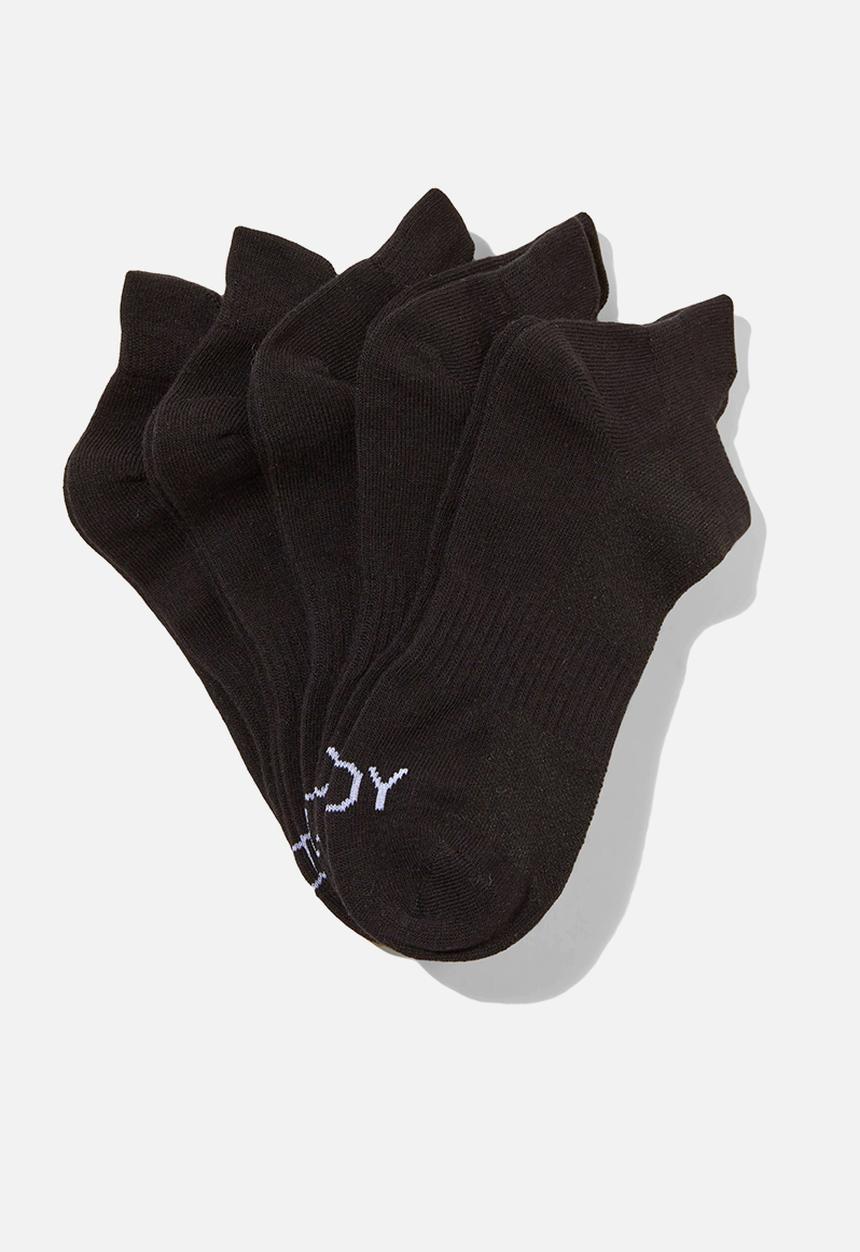 Cotton On - Body 5Pk Ankle Sport Sock - Black