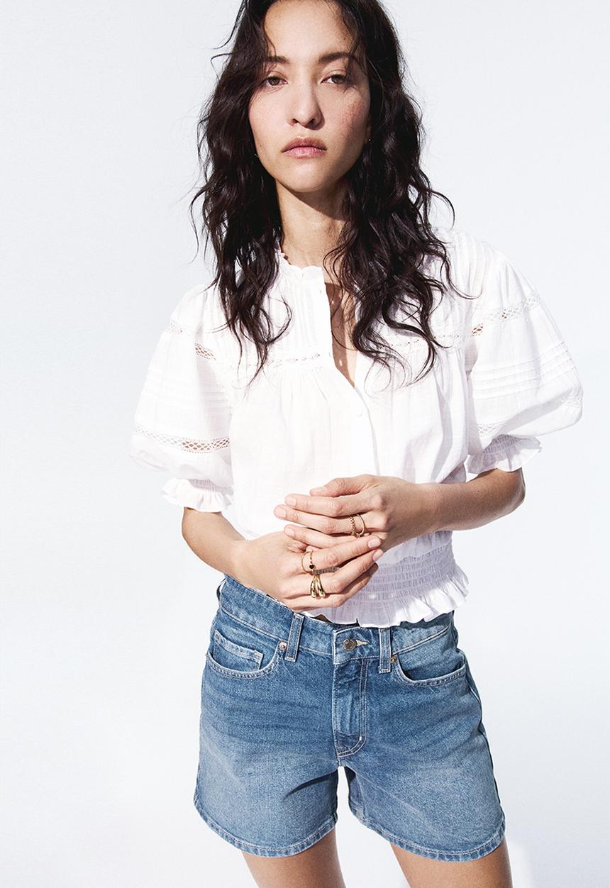 H&M - Denim shorts - denim blue