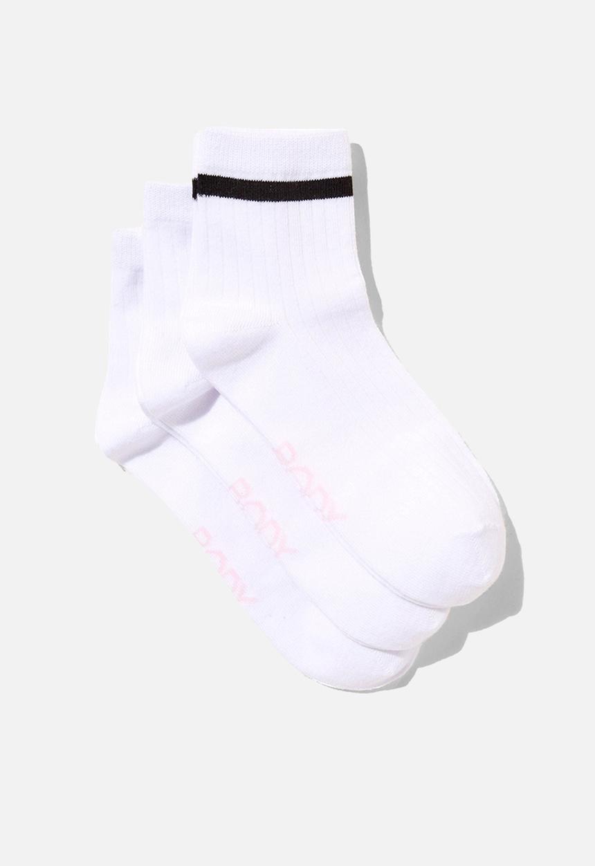 Cotton On - Body Mid Crew Socks 3Pk - White