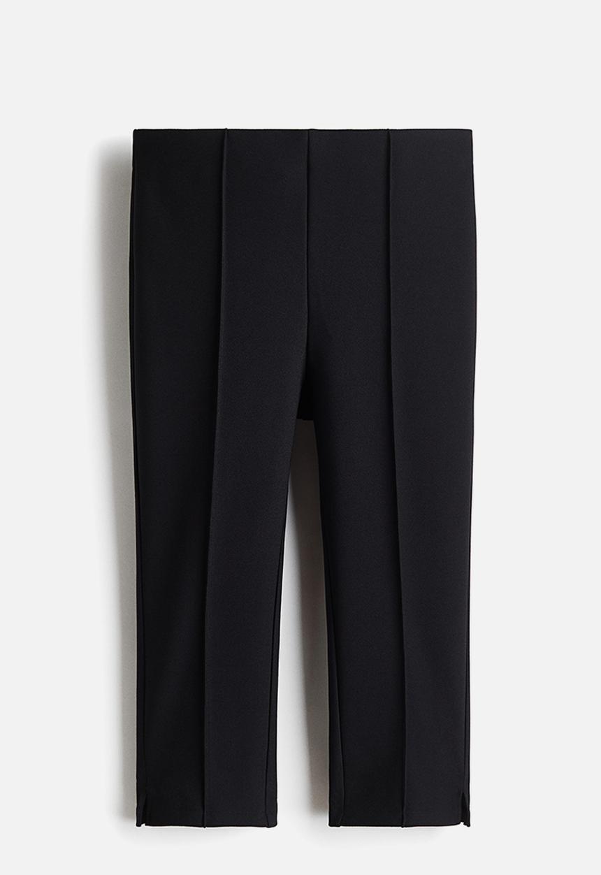 H&M - Creased Capri Leggings - black