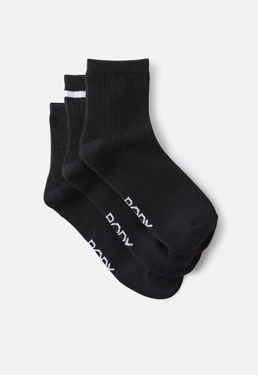 Cotton On - Body Mid Crew Socks 3Pk - Black