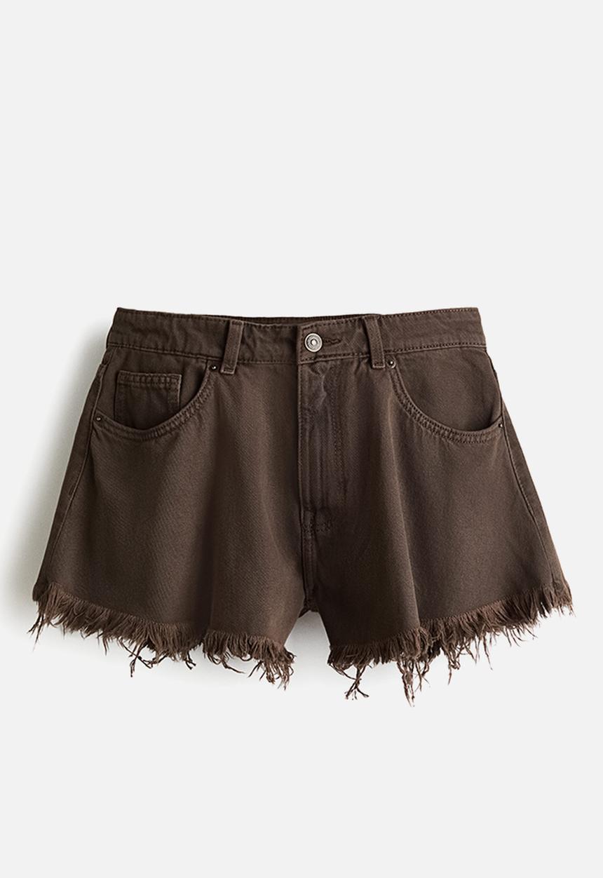 H&M - Frayed denim shorts - brown