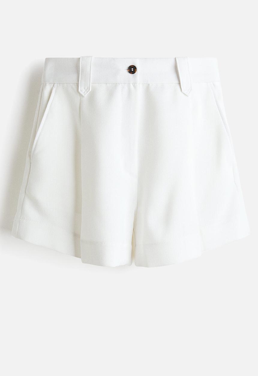 H&M - Pleat-front shorts - white