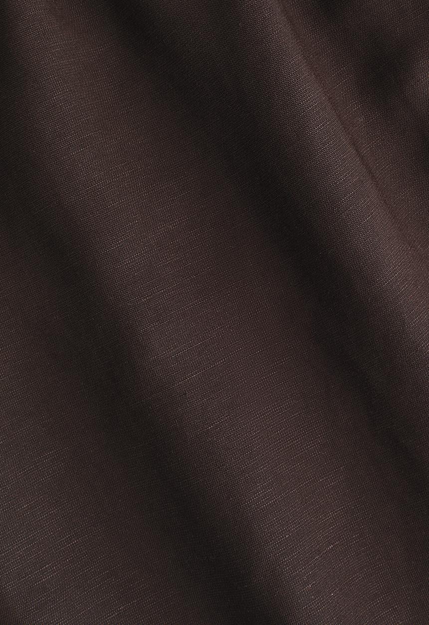 H&M - Drawstring-detail linen-blend shorts - dark brown