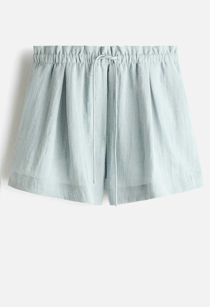H&M - Drawstring shorts - light dusty turquoise