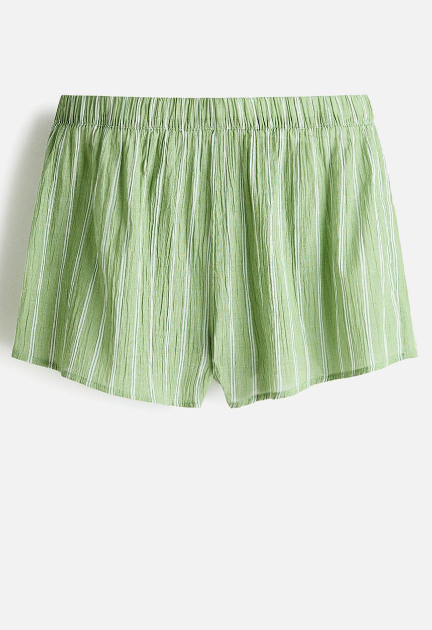 H&M - Cotton shorts - green/striped
