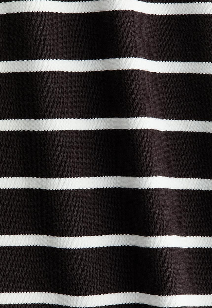 H&M - Oversized cotton t-shirt - dark brown/striped