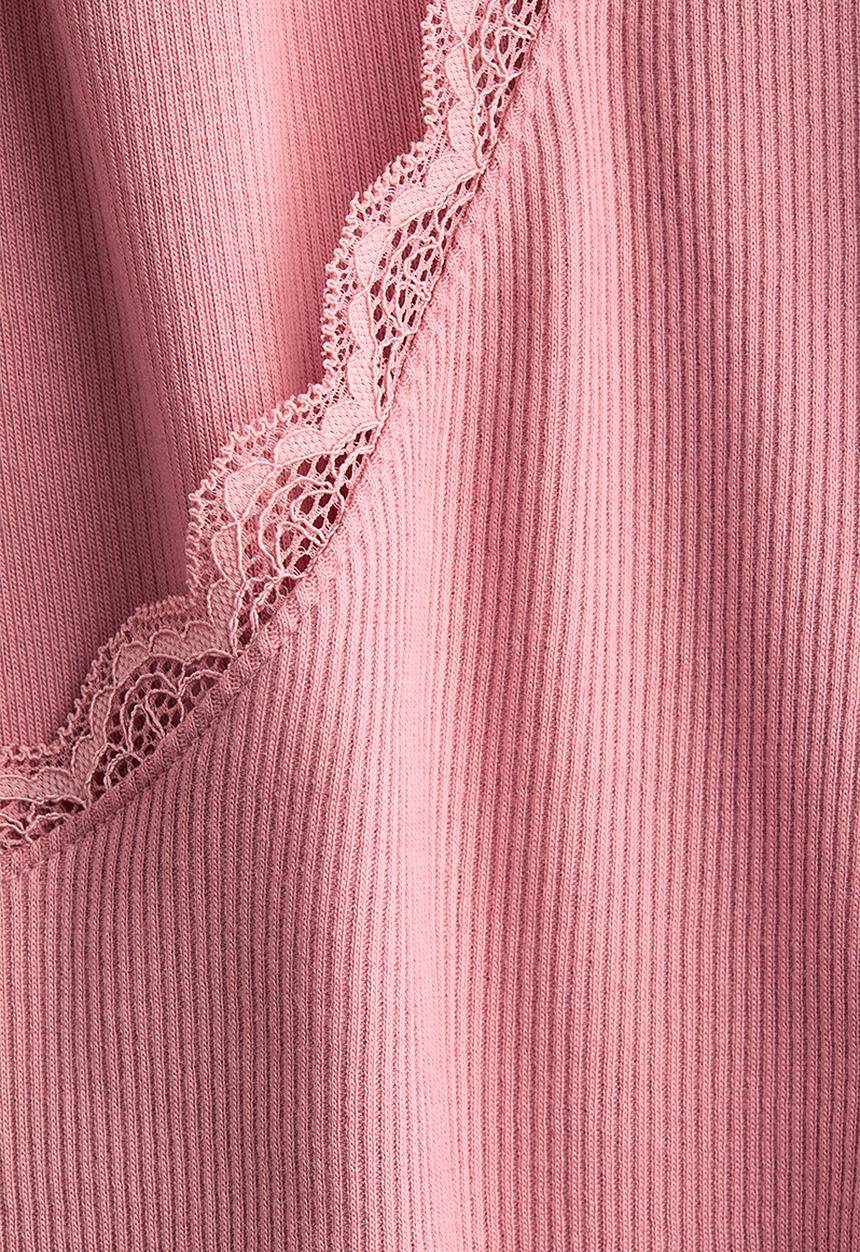 H&M - Rib-knit top - pink