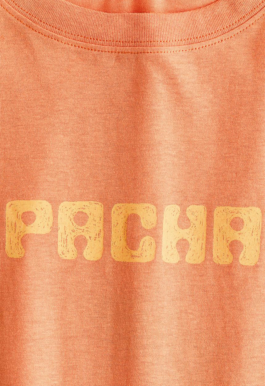 H&M - Oversized print-motif t-shirt - orange/pacha