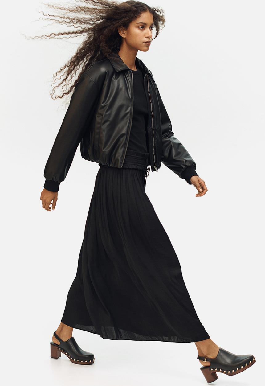 H&M - Tasseled maxi skirt - black