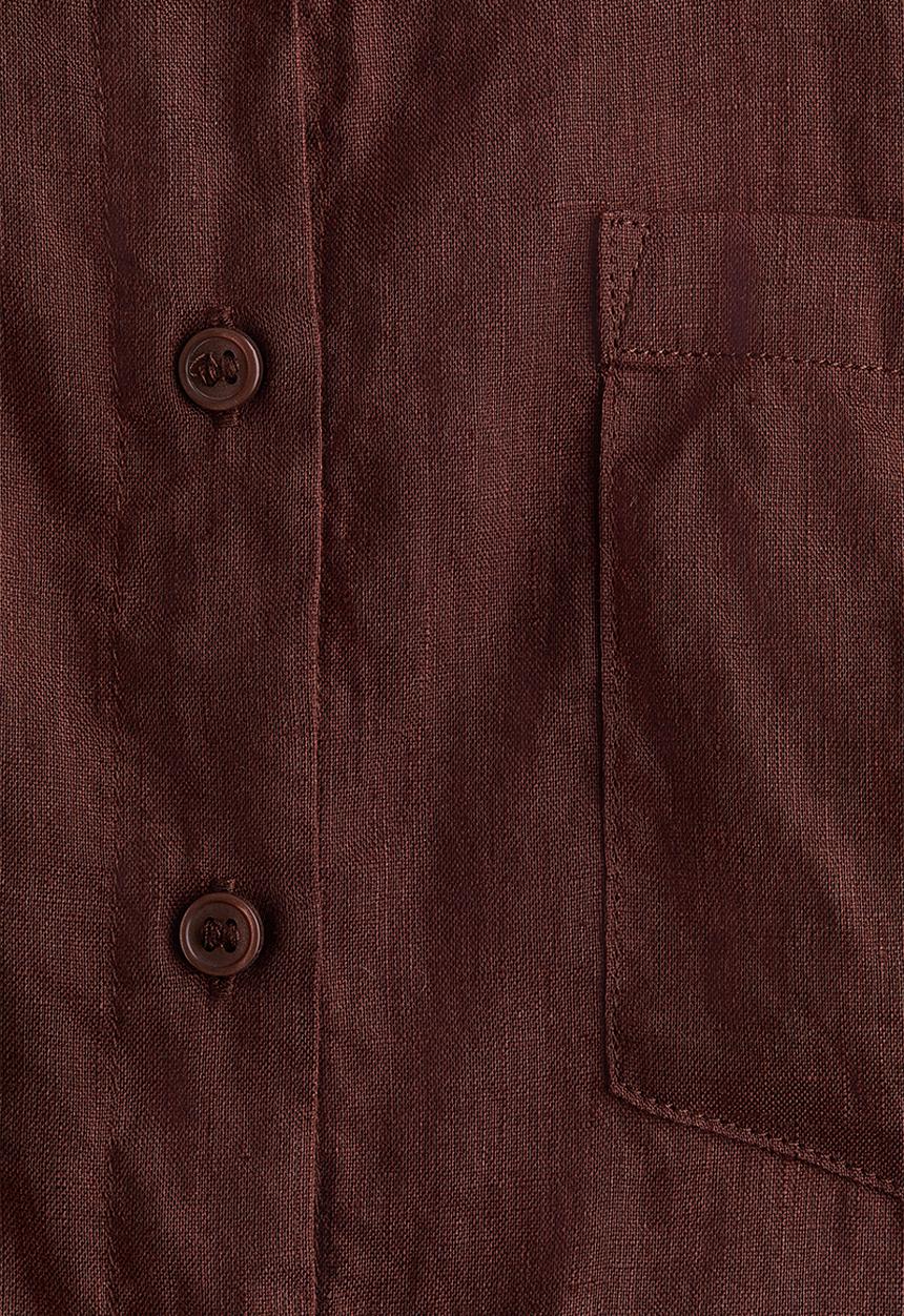 H&M - Linen shirt - dark brown