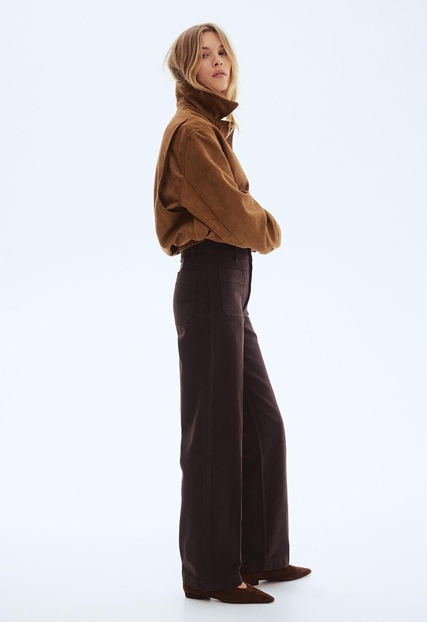 H&M - Wide high jeans - dark brown