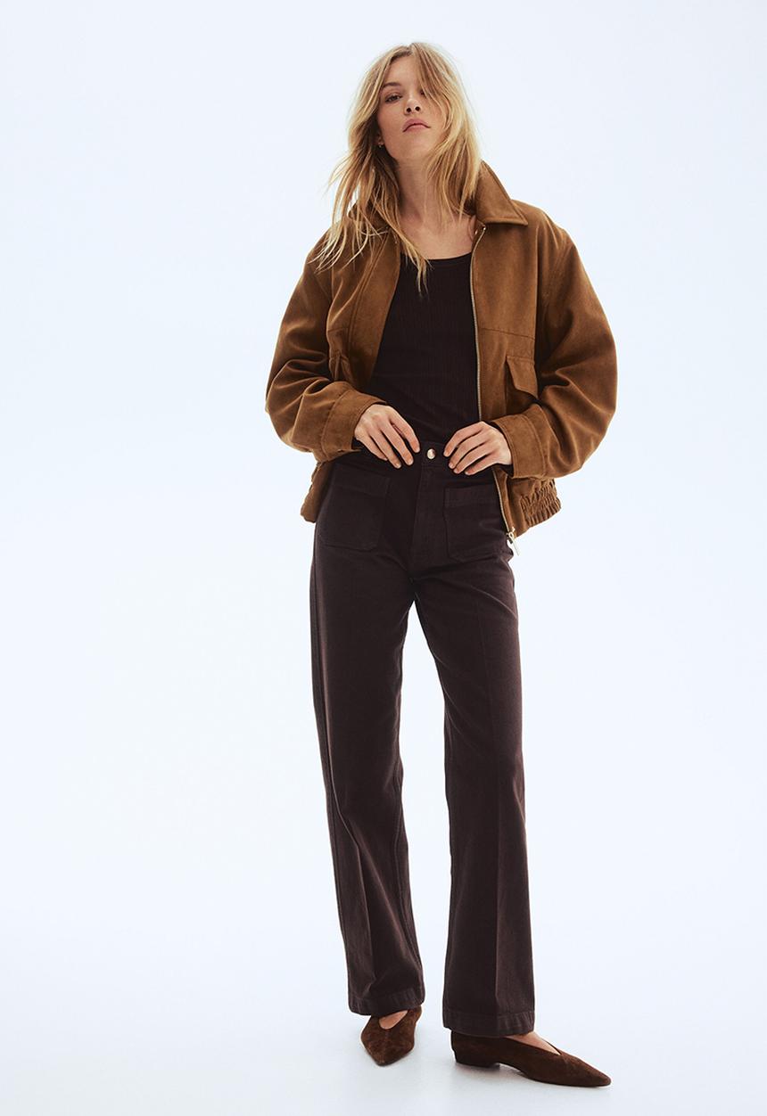 H&M - Wide high jeans - dark brown