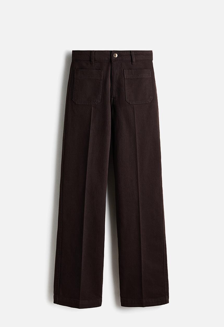 H&M - Wide high jeans - dark brown