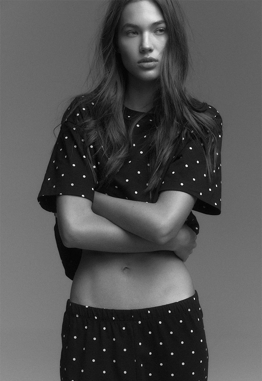 H&M - Cotton pyjamas - black/spotted