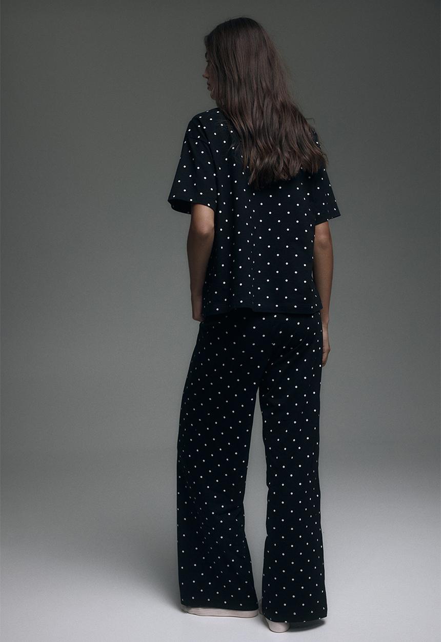 H&M - Cotton pyjamas - black/spotted