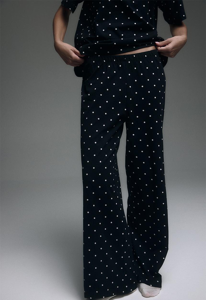 H&M - Cotton pyjamas - black/spotted