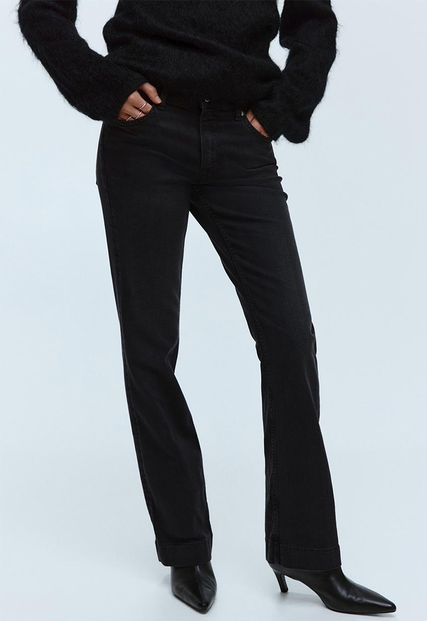 H&M - Bootcut regular jeans - black