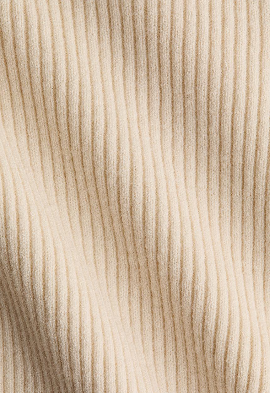 H&M - Rib-knit top - light beige