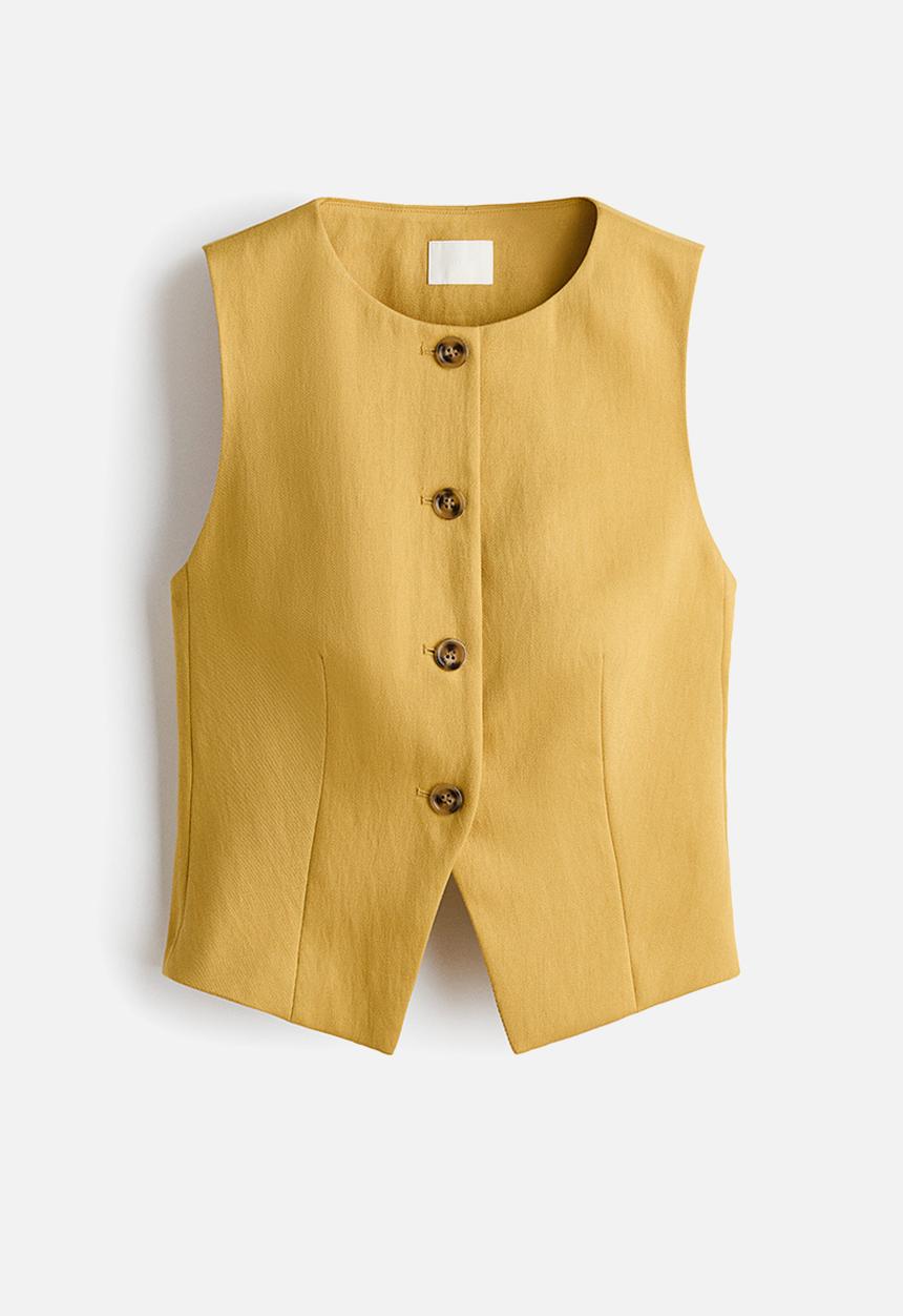 H&M - Waistcoat - yellow