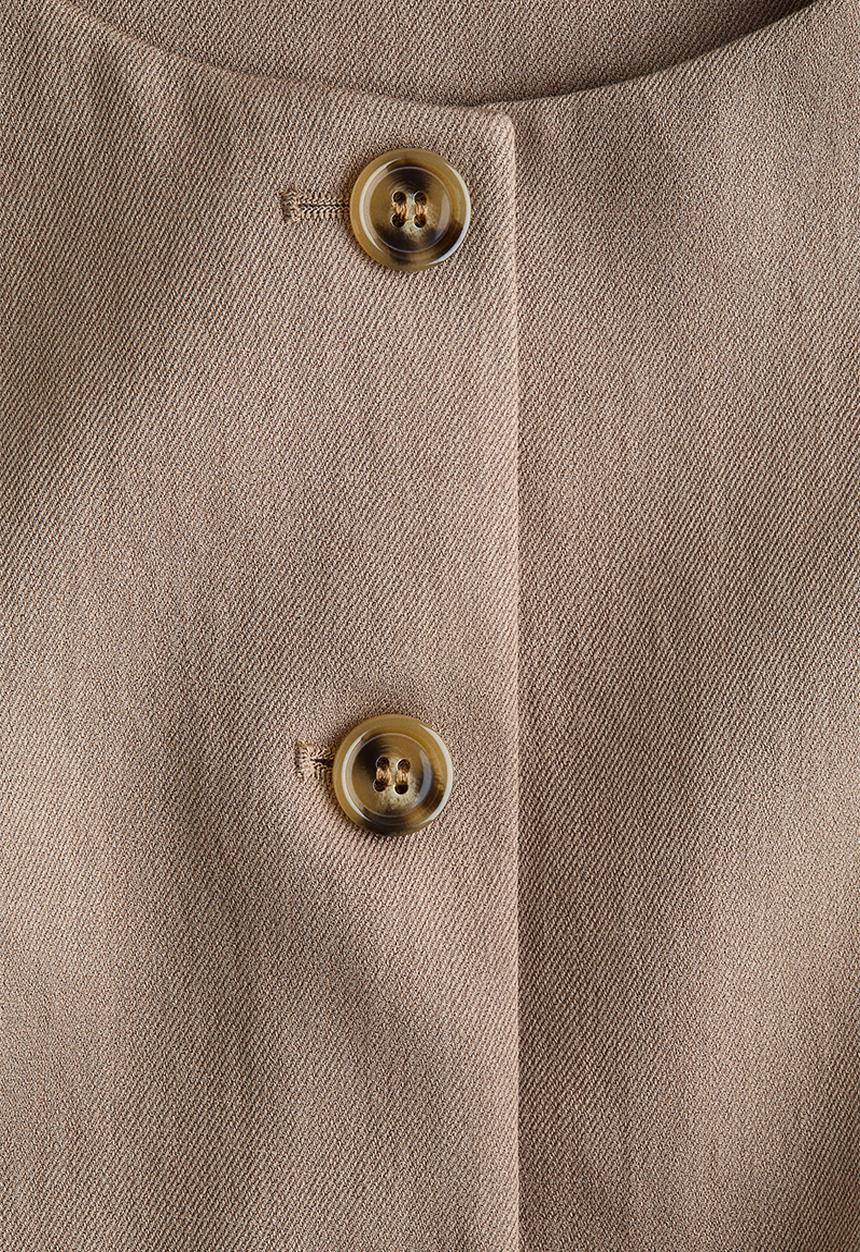 H&M - Waistcoat - dark beige