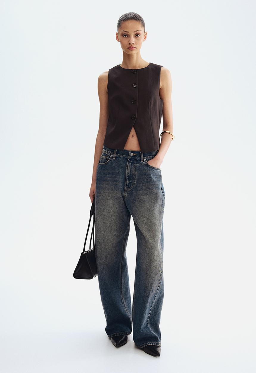 H&M - Waistcoat - dark brown