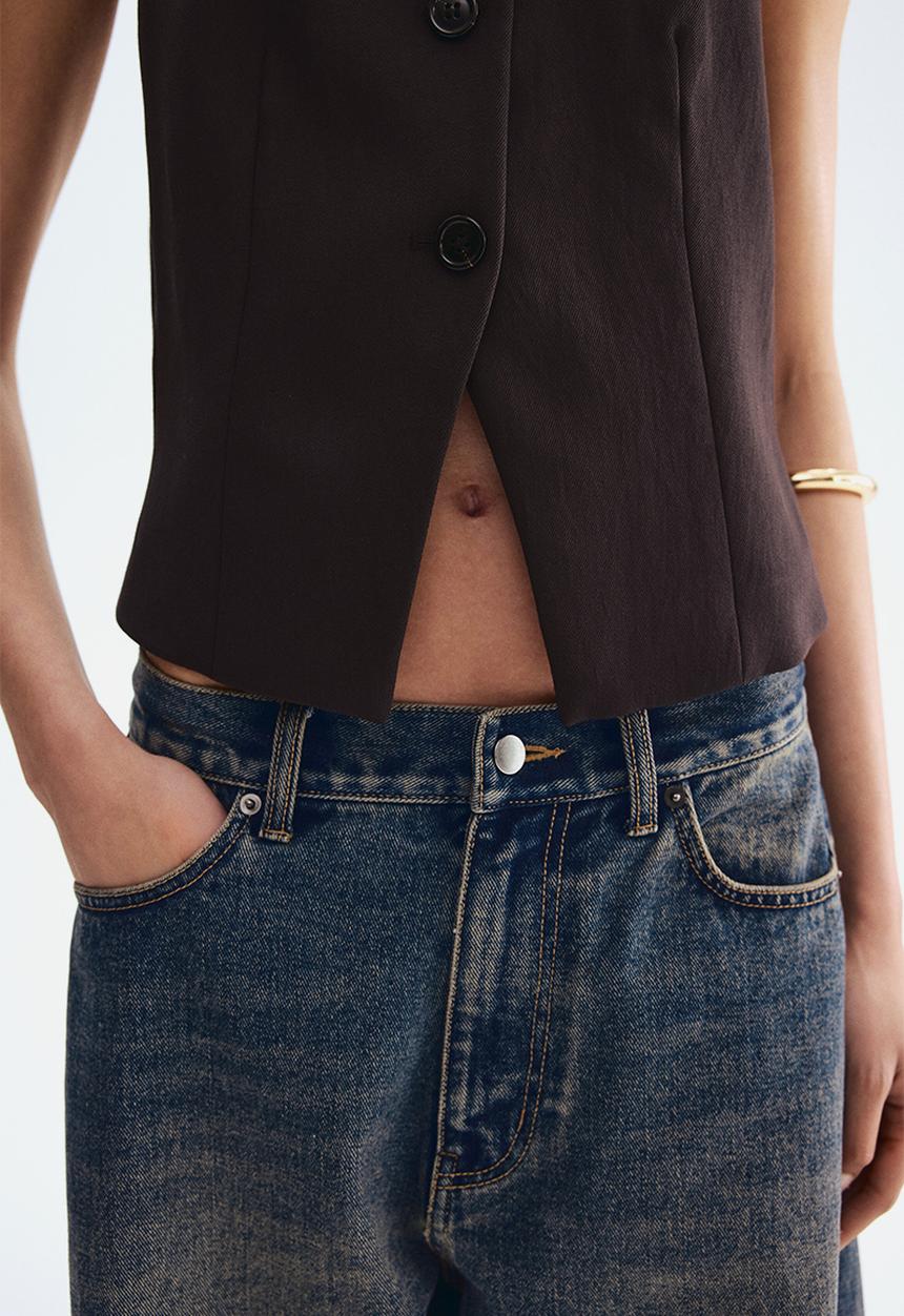 H&M - Waistcoat - dark brown