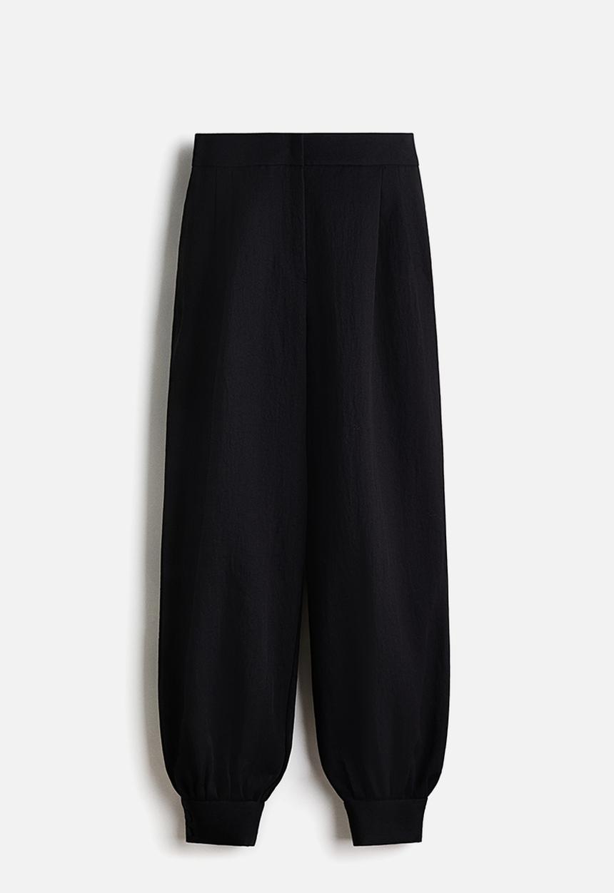 H&M - Balloon-leg twill trousers - black