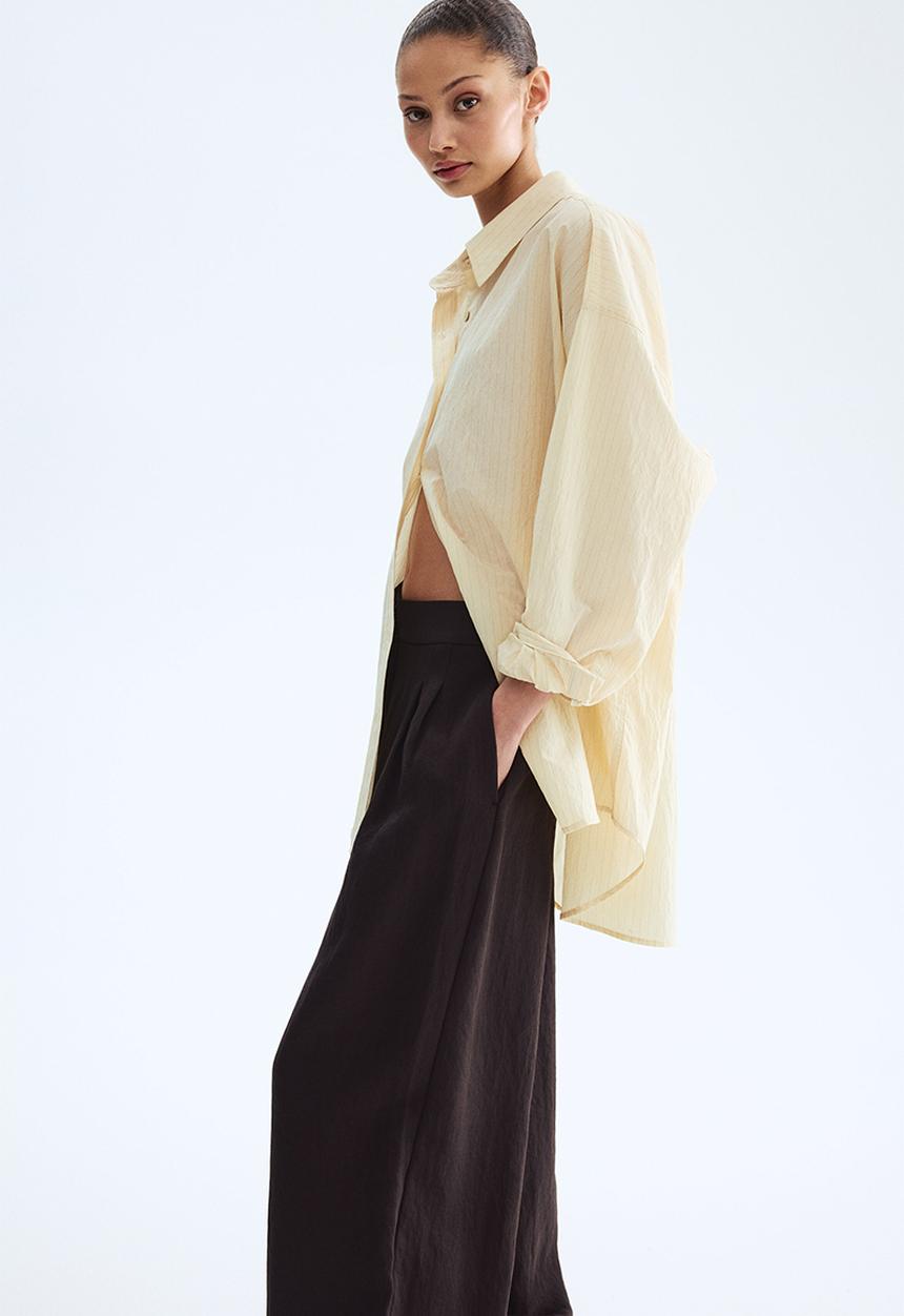 H&M - Balloon-leg twill trousers - dark brown