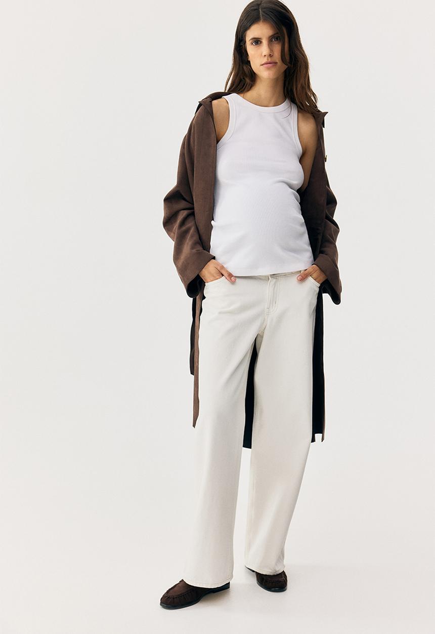 H&M - Mama ribbed vest top - white