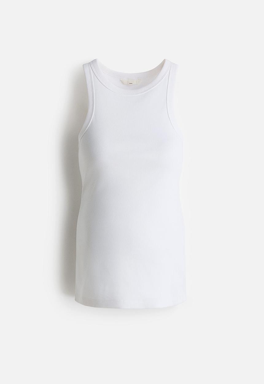 H&M - Mama ribbed vest top - white