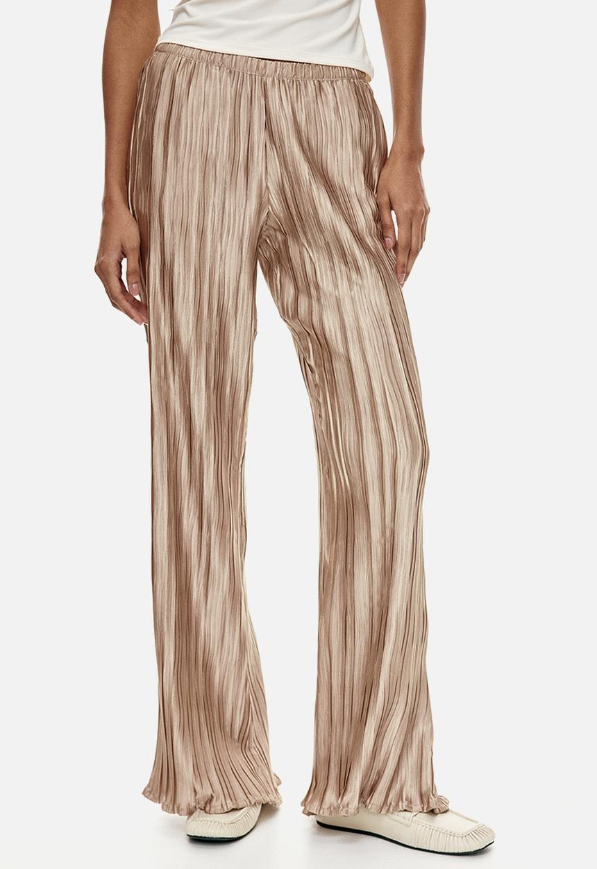 H&M - Crinkled trousers - beige