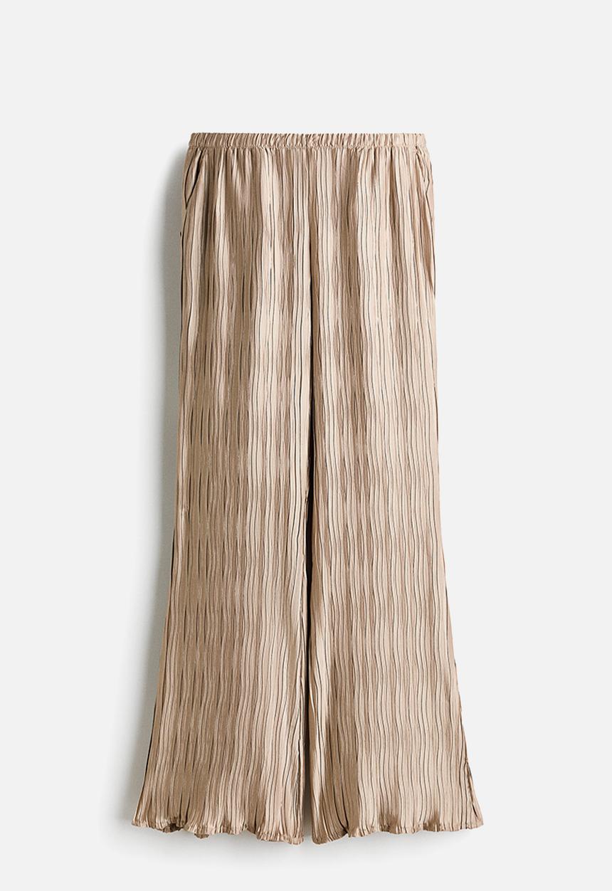 H&M - Crinkled trousers - beige