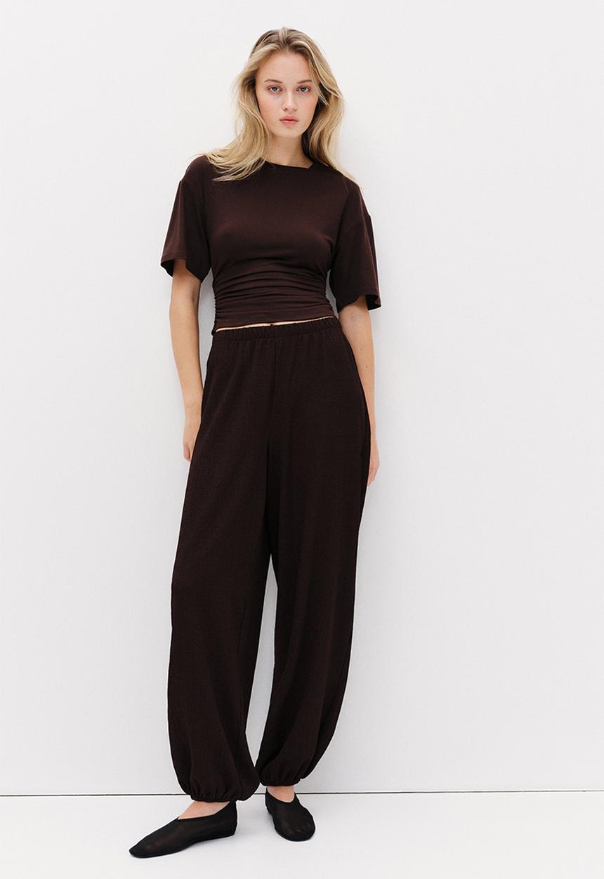 H&M - Balloon trousers - dark brown