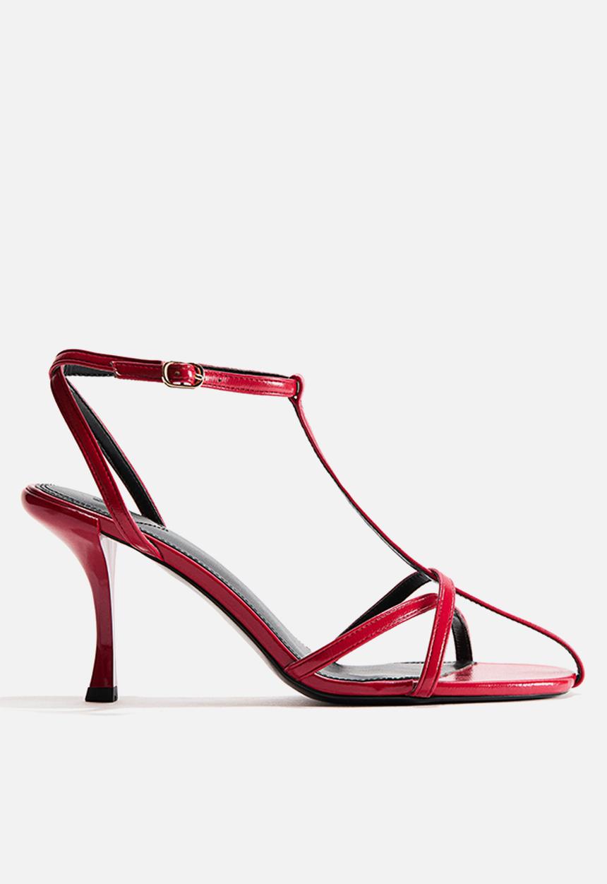 H&M - Heeled strappy sandals - bright red